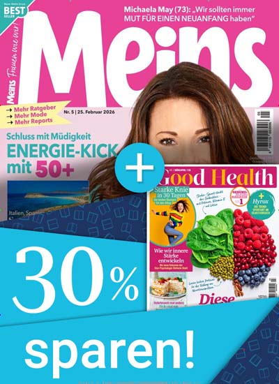 Titelbild der Ausgabe 5/2026 von Meins Zeitschriften Bundle. Diese Zeitschrift und viele weitere Frauenzeitschriften als Abo oder epaper bei United Kiosk online kaufen.