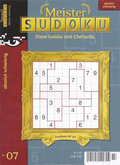 Meister Sudoku aktuelles Titelbild Ausgabe 7/2010 Aktuelles Titelbild von Meister Sudoku. Entdecken Sie jetzt die Ausgabe 7/2010. Lesen Sie gerne Groschenromane und Rätselhefte? Dann empfehlen wir Ihnen Meister Sudoku als Abo oder Geschenkabo.