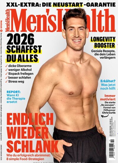 Titelbild der Ausgabe 2/2026 von Mens Health. Diese Zeitschrift und viele weitere Lifestylemagazine und Peoplemagazine als Abo oder epaper bei United Kiosk online kaufen.