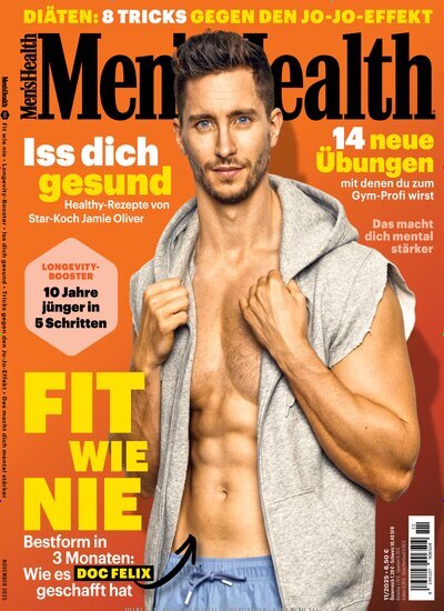Titelbild der Ausgabe 11/2025 von Mens Health. Diese Zeitschrift und viele weitere Lifestylemagazine und Peoplemagazine als Abo oder epaper bei United Kiosk online kaufen.