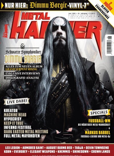 Titelbild der Ausgabe 6/2026 von Metal Hammer. Diese Zeitschrift und viele weitere Reisemagazine, Freizeitmagazine und Wissensmagazine als Abo oder epaper bei United Kiosk online kaufen.