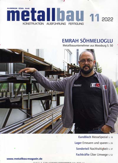 Titelbild der Ausgabe 11/2022 von metallbau. Diese Zeitschrift und viele weitere Industriemagazine und Handwerkmagazine als Abo oder epaper bei United Kiosk online kaufen.