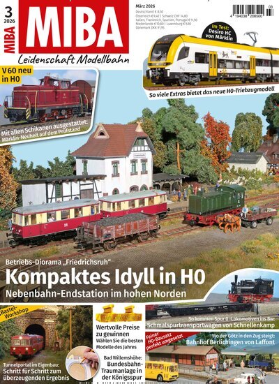 Titelbild der Ausgabe 3/2026 von MIBA Miniaturbahnen. Diese Zeitschrift und viele weitere Reisemagazine, Freizeitmagazine und Wissensmagazine als Abo oder epaper bei United Kiosk online kaufen.