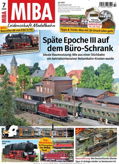 Titelbild der Ausgabe 7/2025 von MIBA Miniaturbahnen. Diese Zeitschrift und viele weitere Reisemagazine, Freizeitmagazine und Wissensmagazine als Abo oder epaper bei United Kiosk online kaufen.