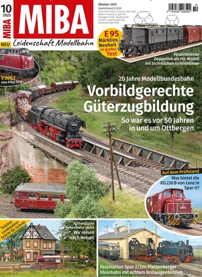 Titelbild der Ausgabe 10/2025 von MIBA Miniaturbahnen. Diese Zeitschrift und viele weitere Reisemagazine, Freizeitmagazine und Wissensmagazine als Abo oder epaper bei United Kiosk online kaufen.