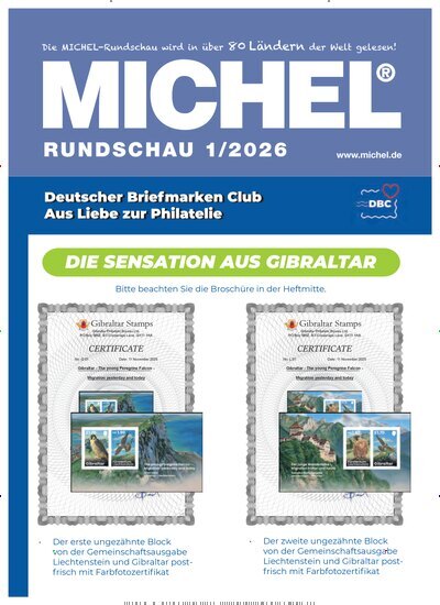 Titelbild der Ausgabe 1/2026 von Michel-Rundschau. Diese Zeitschrift und viele weitere Reisemagazine, Freizeitmagazine und Wissensmagazine als Abo oder epaper bei United Kiosk online kaufen.