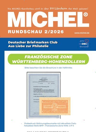 Titelbild der Ausgabe 2/2026 von Michel-Rundschau. Diese Zeitschrift und viele weitere Reisemagazine, Freizeitmagazine und Wissensmagazine als Abo oder epaper bei United Kiosk online kaufen.