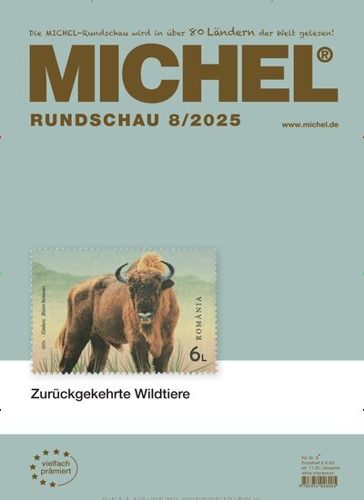 Titelbild der Ausgabe 8/2025 von Michel-Rundschau. Diese Zeitschrift und viele weitere Reisemagazine, Freizeitmagazine und Wissensmagazine als Abo oder epaper bei United Kiosk online kaufen.