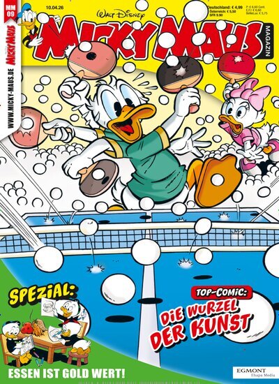 Titelbild der Ausgabe 9/2026 von Micky Maus Magazin. Diese Zeitschrift und viele weitere Jugendzeitschriften und Kinderzeitschriften als Abo oder epaper bei United Kiosk online kaufen.