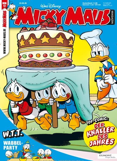 Titelbild der Ausgabe 12/2026 von Micky Maus Magazin. Diese Zeitschrift und viele weitere Jugendzeitschriften und Kinderzeitschriften als Abo oder epaper bei United Kiosk online kaufen.