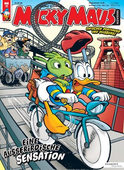 Titelbild der Ausgabe 17/2026 von Micky Maus Magazin. Diese Zeitschrift und viele weitere Jugendzeitschriften und Kinderzeitschriften als Abo oder epaper bei United Kiosk online kaufen.
