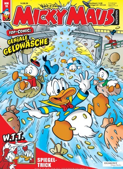 Titelbild der Ausgabe 18/2026 von Micky Maus Magazin. Diese Zeitschrift und viele weitere Jugendzeitschriften und Kinderzeitschriften als Abo oder epaper bei United Kiosk online kaufen.