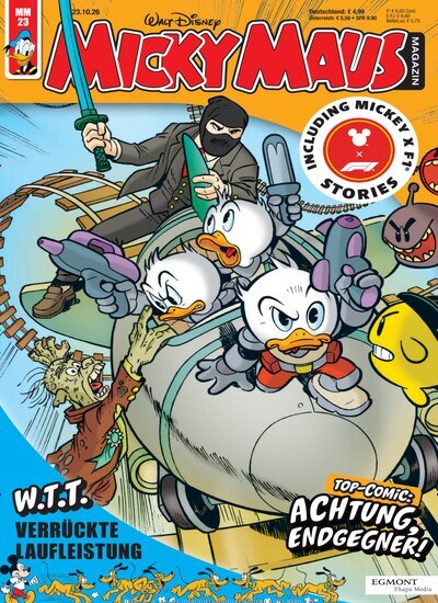 Titelbild der Ausgabe 23/2026 von Micky Maus Magazin. Diese Zeitschrift und viele weitere Jugendzeitschriften und Kinderzeitschriften als Abo oder epaper bei United Kiosk online kaufen.