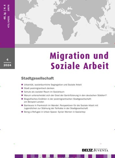 Titelbild der Ausgabe 4/2024 von Migration und Soziale Arbeit. Diese Zeitschrift und viele weitere Zeitschriften für Pädagogik als Abo oder epaper bei United Kiosk online kaufen.