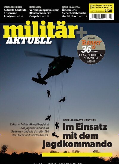 Titelbild der Ausgabe 2/2025 von militär Aktuell. Diese Zeitschrift und viele weitere Reisemagazine, Freizeitmagazine und Wissensmagazine als Abo oder epaper bei United Kiosk online kaufen.