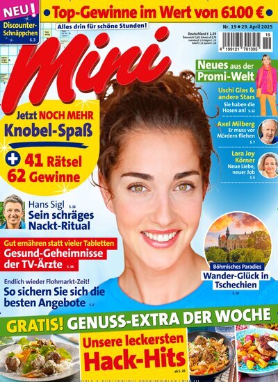 Titelbild der Ausgabe 19/2025 von Mini. Diese Zeitschrift und viele weitere Frauenzeitschriften als Abo oder epaper bei United Kiosk online kaufen.