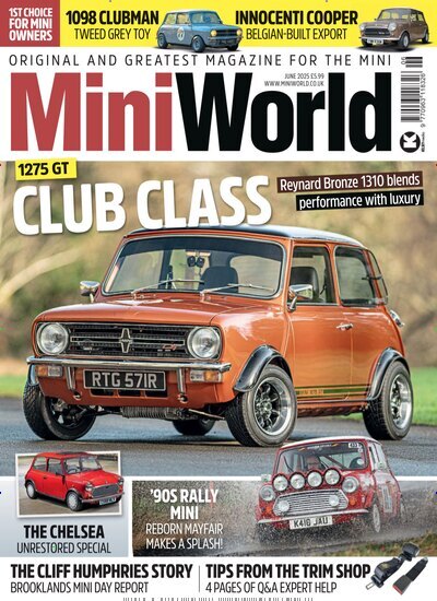 Titelbild der Ausgabe 6/2025 von Mini World. Diese Zeitschrift und viele weitere Automagazine und Motorradzeitschriften als Abo oder epaper bei United Kiosk online kaufen.
