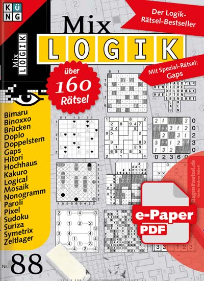 Titelbild der Ausgabe 88/2021 von Mix Logik. Diese Zeitschrift und viele weitere Groschenromane und Rätselhefte als Abo oder epaper bei United Kiosk online kaufen.