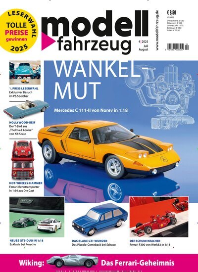 Titelbild der Ausgabe 4/2025 von Modell Fahrzeug. Diese Zeitschrift und viele weitere Reisemagazine, Freizeitmagazine und Wissensmagazine als Abo oder epaper bei United Kiosk online kaufen.