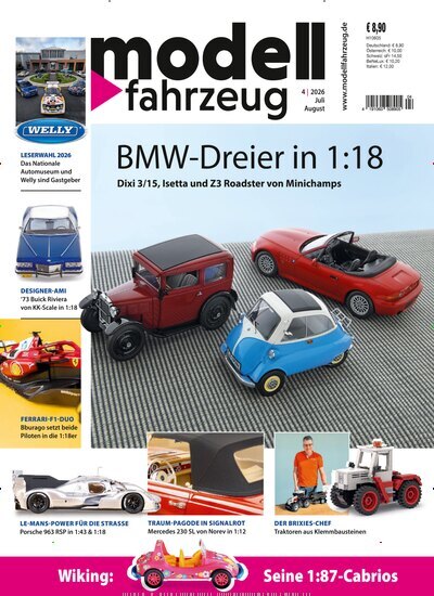 Titelbild der Ausgabe 4/2026 von Modell Fahrzeug. Diese Zeitschrift und viele weitere Reisemagazine, Freizeitmagazine und Wissensmagazine als Abo oder epaper bei United Kiosk online kaufen.