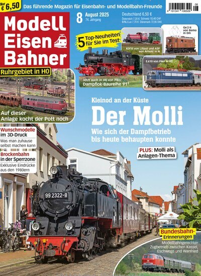 Titelbild der Ausgabe 8/2025 von Modelleisenbahner. Diese Zeitschrift und viele weitere Reisemagazine, Freizeitmagazine und Wissensmagazine als Abo oder epaper bei United Kiosk online kaufen.