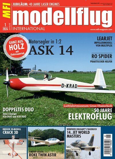 Titelbild der Ausgabe 1/2024 von Modellflug International. Diese Zeitschrift und viele weitere Reisemagazine, Freizeitmagazine und Wissensmagazine als Abo oder epaper bei United Kiosk online kaufen.