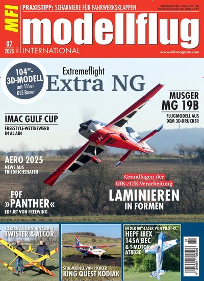 Titelbild der Ausgabe 7/2025 von Modellflug International. Diese Zeitschrift und viele weitere Reisemagazine, Freizeitmagazine und Wissensmagazine als Abo oder epaper bei United Kiosk online kaufen.