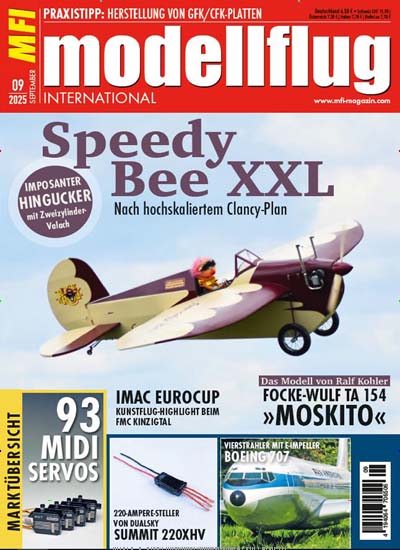 Titelbild der Ausgabe 9/2025 von Modellflug International. Diese Zeitschrift und viele weitere Reisemagazine, Freizeitmagazine und Wissensmagazine als Abo oder epaper bei United Kiosk online kaufen.