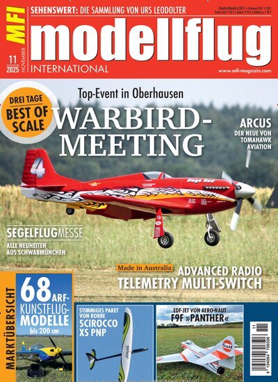 Titelbild der Ausgabe 11/2025 von Modellflug International. Diese Zeitschrift und viele weitere Reisemagazine, Freizeitmagazine und Wissensmagazine als Abo oder epaper bei United Kiosk online kaufen.