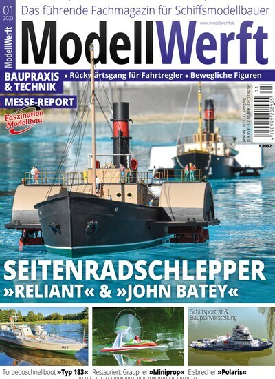 Titelbild der Ausgabe 1/2023 von Modellwerft. Diese Zeitschrift und viele weitere Reisemagazine, Freizeitmagazine und Wissensmagazine als Abo oder epaper bei United Kiosk online kaufen.