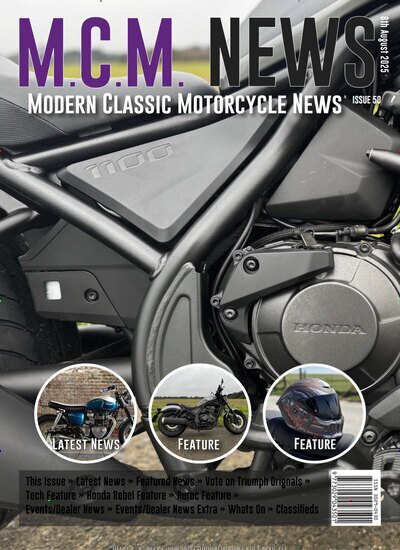 Titelbild der Ausgabe 50/2025 von Modern Classic Motorcycle News. Diese Zeitschrift und viele weitere Automagazine und Motorradzeitschriften als Abo oder epaper bei United Kiosk online kaufen.