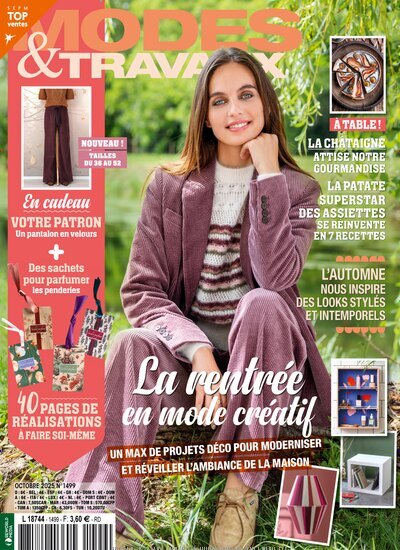 Titelbild der Ausgabe 9/2025 von Modes & Travaux. Diese Zeitschrift und viele weitere Frauenzeitschriften als Abo oder epaper bei United Kiosk online kaufen.