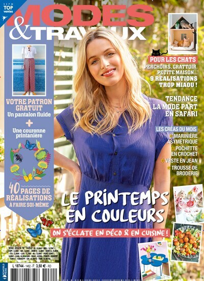 Titelbild der Ausgabe 482/2024 von Modes & Travaux. Diese Zeitschrift und viele weitere Frauenzeitschriften als Abo oder epaper bei United Kiosk online kaufen.