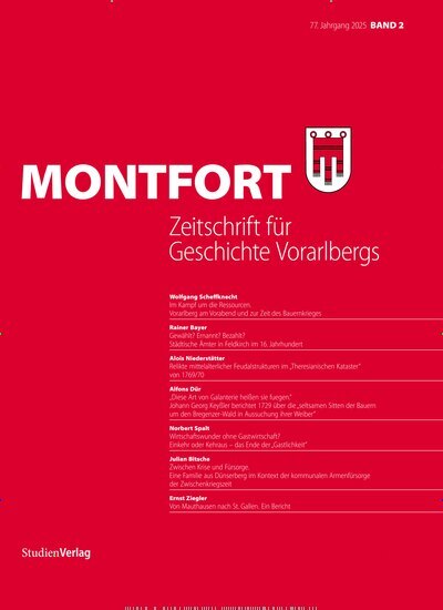 Titelbild der Ausgabe 2/2025 von Montfort. Diese Zeitschrift und viele weitere Wissenschaftsmagazine als Abo oder epaper bei United Kiosk online kaufen.