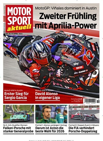 Titelbild der Ausgabe 19/2024 von Motor Sport aktuell. Diese Zeitschrift und viele weitere Automagazine und Motorradzeitschriften als Abo oder epaper bei United Kiosk online kaufen.