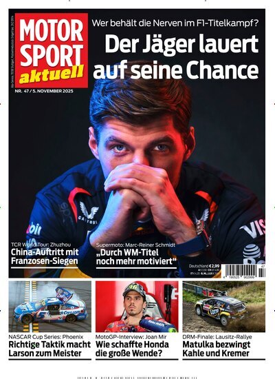 Titelbild der Ausgabe 47/2025 von Motor Sport aktuell. Diese Zeitschrift und viele weitere Automagazine und Motorradzeitschriften als Abo oder epaper bei United Kiosk online kaufen.
