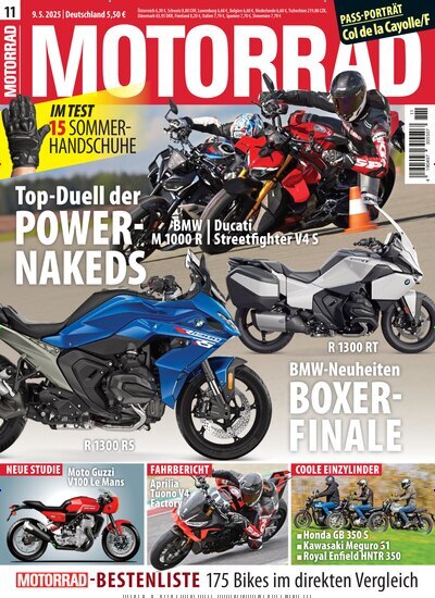 Titelbild der Ausgabe 11/2025 von Motorrad. Diese Zeitschrift und viele weitere Automagazine und Motorradzeitschriften als Abo oder epaper bei United Kiosk online kaufen.
