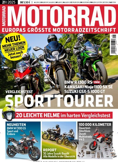 Titelbild der Ausgabe 21/2025 von Motorrad. Diese Zeitschrift und viele weitere Automagazine und Motorradzeitschriften als Abo oder epaper bei United Kiosk online kaufen.