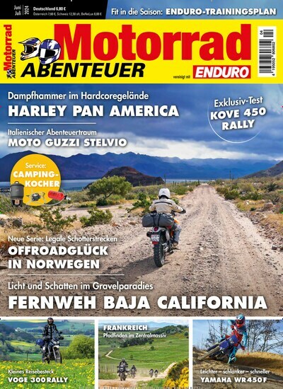 Titelbild der Ausgabe 4/2024 von Motorrad ABENTEUER. Diese Zeitschrift und viele weitere Automagazine und Motorradzeitschriften als Abo oder epaper bei United Kiosk online kaufen.
