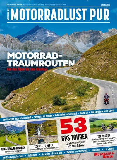 Titelbild der Ausgabe 1/2026 von Motorradlust Pur. Diese Zeitschrift und viele weitere Automagazine und Motorradzeitschriften als Abo oder epaper bei United Kiosk online kaufen.