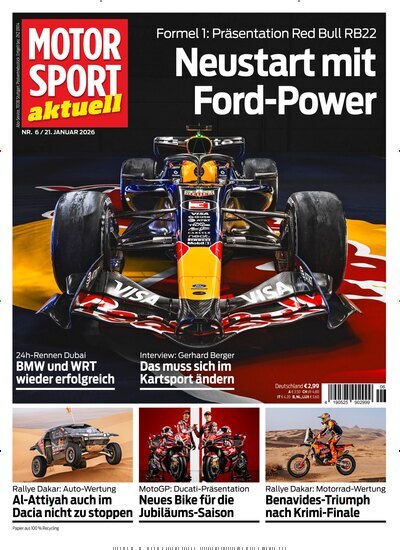 Titelbild der Ausgabe 6/2026 von MotorSport aktuell. Diese Zeitschrift und viele weitere Automagazine und Motorradzeitschriften als Abo oder epaper bei United Kiosk online kaufen.