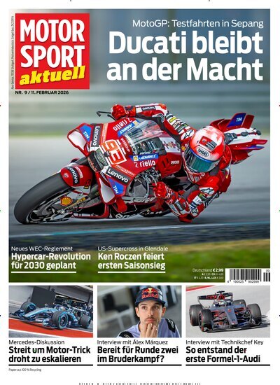 Titelbild der Ausgabe 9/2026 von MotorSport aktuell. Diese Zeitschrift und viele weitere Automagazine und Motorradzeitschriften als Abo oder epaper bei United Kiosk online kaufen.
