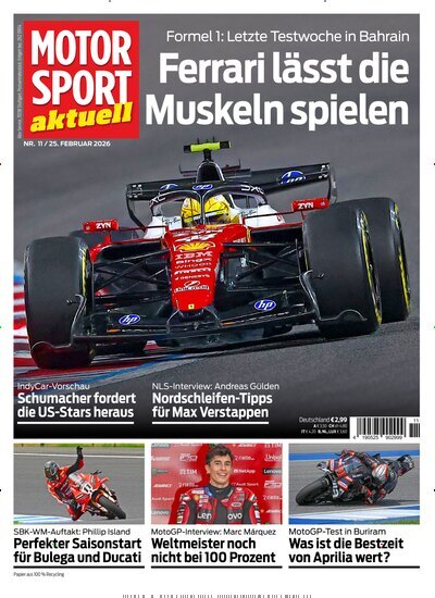 Titelbild der Ausgabe 11/2026 von MotorSport aktuell. Diese Zeitschrift und viele weitere Automagazine und Motorradzeitschriften als Abo oder epaper bei United Kiosk online kaufen.