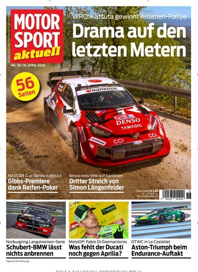 Titelbild der Ausgabe 18/2026 von MotorSport aktuell. Diese Zeitschrift und viele weitere Automagazine und Motorradzeitschriften als Abo oder epaper bei United Kiosk online kaufen.