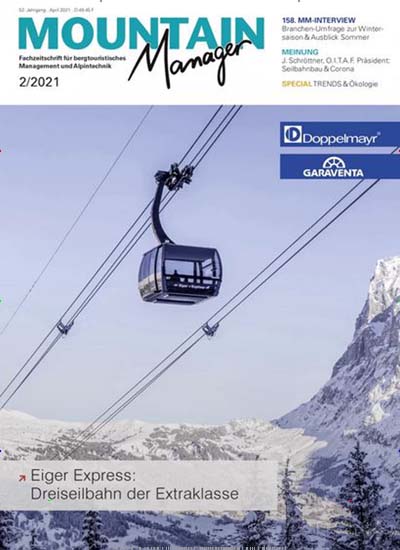 Titelbild der Ausgabe 2/2021 von Mountain Manager. Diese Zeitschrift und viele weitere Logistikmagazine und Medienmagazine als Abo oder epaper bei United Kiosk online kaufen.