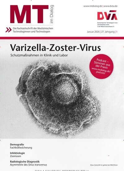 Titelbild der Ausgabe 1/2026 von MT im Dialog. Diese Zeitschrift und viele weitere Pflegezeitschriften und medizinische Fachzeitschriften als Abo oder epaper bei United Kiosk online kaufen.