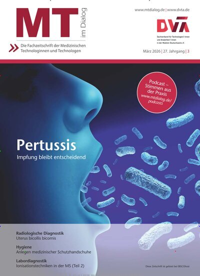 Titelbild der Ausgabe 3/2026 von MT im Dialog. Diese Zeitschrift und viele weitere Pflegezeitschriften und medizinische Fachzeitschriften als Abo oder epaper bei United Kiosk online kaufen.