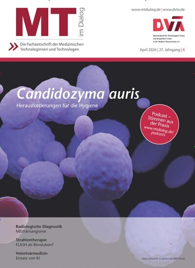 Titelbild der Ausgabe 4/2026 von MT im Dialog. Diese Zeitschrift und viele weitere Pflegezeitschriften und medizinische Fachzeitschriften als Abo oder epaper bei United Kiosk online kaufen.