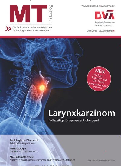 Titelbild der Ausgabe 6/2025 von MT im Dialog. Diese Zeitschrift und viele weitere Pflegezeitschriften und medizinische Fachzeitschriften als Abo oder epaper bei United Kiosk online kaufen.