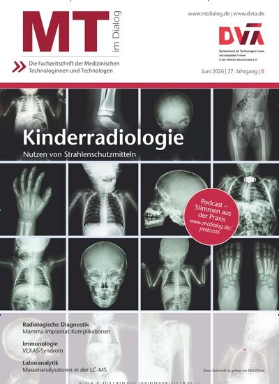 Titelbild der Ausgabe 6/2026 von MT im Dialog. Diese Zeitschrift und viele weitere Pflegezeitschriften und medizinische Fachzeitschriften als Abo oder epaper bei United Kiosk online kaufen.